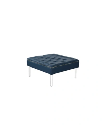 Chic Home Pierre Ottoman In Navy