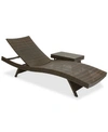 NOBLE HOUSE MONTEREY OUTDOOR CHAISE LOUNGE AND TABLE SET
