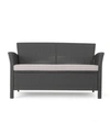 Noble House St. Lucia Outdoor Loveseat In Grey