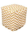 MAJESTIC HOME GOODS CHEVRON OTTOMAN POUF CUBE WITH REMOVABLE COVER 17" X 17"