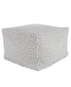 MAJESTIC HOME GOODS TOWERS OTTOMAN SQUARE POUF 27" X 17"