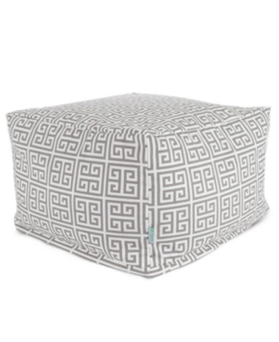 Majestic Home Goods Towers Ottoman Square Pouf 27" X 17" In Gray