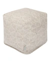MAJESTIC HOME GOODS CHARLIE OTTOMAN POUF CUBE 17" X 17"