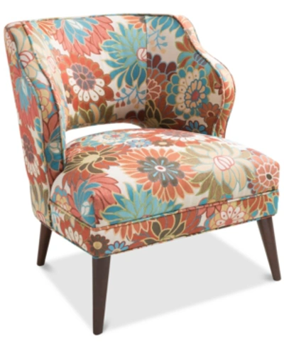 Furniture Simon Armless Floral Mod Chair