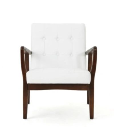 Noble House Callahan Club Chair In White