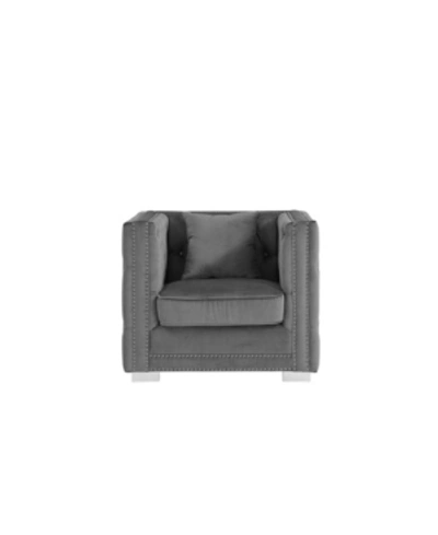 Chic Home Christophe Club Chair In Gray