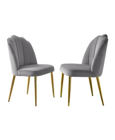 Chic Home Chelsea Dining Chair, Set Of 2 In Gray