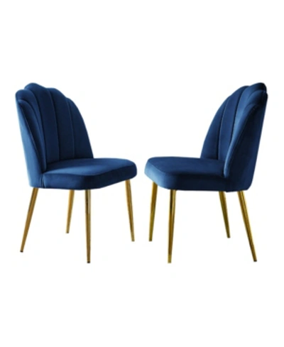 Chic Home Chelsea Dining Chair, Set Of 2 In Blue