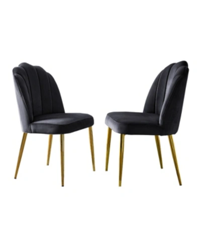 Chic Home Chelsea Dining Chair, Set Of 2 In Black