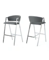 Noble House Masden Modern Barstool (set Of 2) In Grey