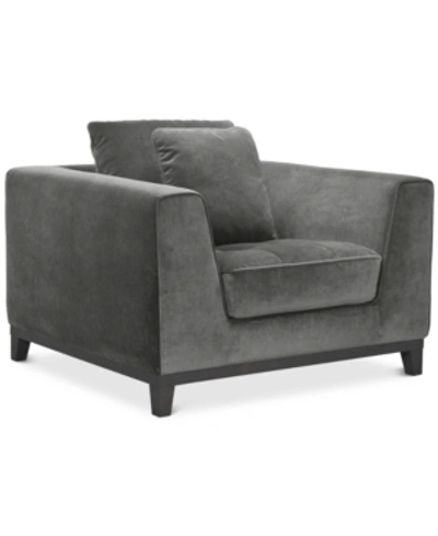 Furniture Closeout! Trentley 42" Fabric Chair In Dark Grey