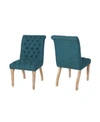 Noble House Fieldmaple Dining Chairs, Set Of 2 In Teal