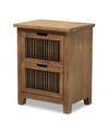 Furniture Clement Traditional Nightstand - 2 Drawer In Brown