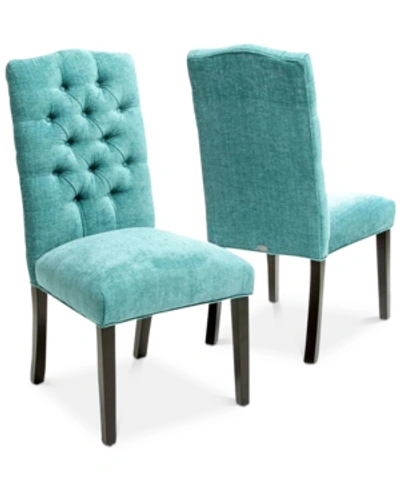 Noble House Jannis Dining Chairs (set Of 2) In Teal Blue