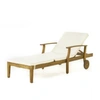 Noble House Summerland Outdoor Chaise In Teak Cream