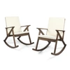 Noble House Champlain Outdoor Rocking Chair, Set Of 2 In Cream