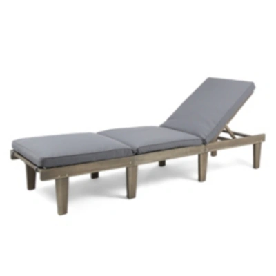 Noble House Ariana Outdoor Chaise In Grey