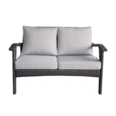 Noble House Honolulu Outdoor Loveseat In Grey