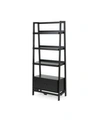 Noble House Brantly Mid-century Modern Faux Wood And Pine Danish Shelf