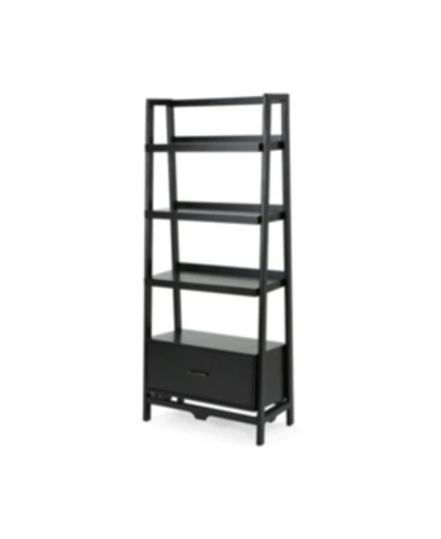 Noble House Brantly Mid-century Modern Faux Wood And Pine Danish Shelf