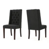 Noble House Blythe Dining Chairs (set Of 2) In Dark Charcoal