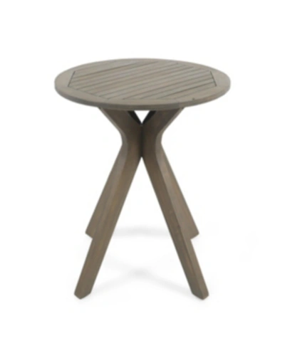 Noble House Stamford Outdoor Bistro Table In Gray