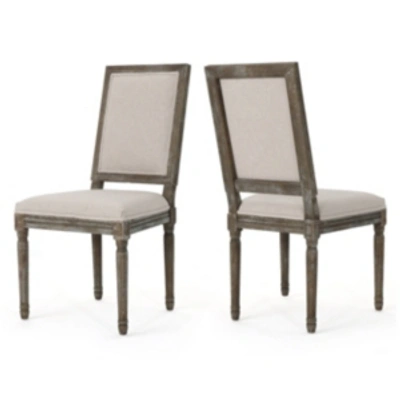 Noble House Ledger Dining Chairs (set Of 2) In Wheat