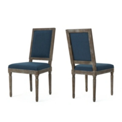 Noble House Ledger Dining Chairs (set Of 2) In Navy