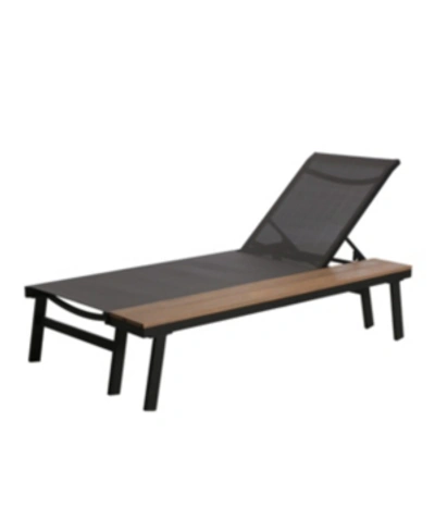 Noble House Waterloo Outdoor Chaise Set In Gray