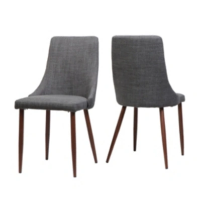 Noble House Sabina Dining Chairs (set Of 2) In Charcoal