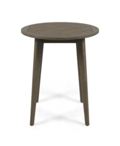 Noble House Stamford Outdoor Bistro Table In Gray