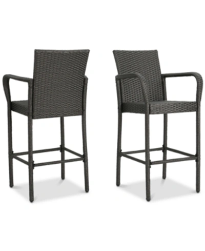 Noble House Westchester Bar Stool (set Of 2) In Grey