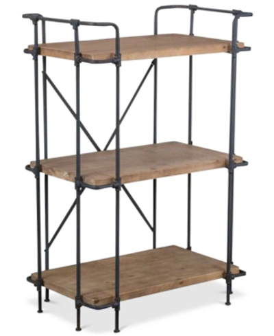 Noble House Beckert 3-shelf Bookcase In Antique