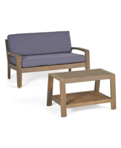 Noble House Grenada Outdoor 2pc Seating Set In Navy