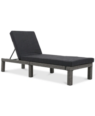 Noble House San Clemente Outdoor Chaise Lounge (set Of 2) In Black