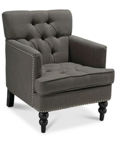 Noble House Talmon Club Chair In Charcoal