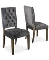 Noble House Bowe Dining Chair (set Of 2) In Charcoal