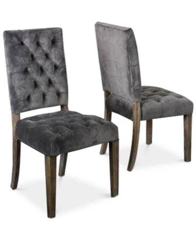 Noble House Bowe Dining Chair (set Of 2) In Charcoal