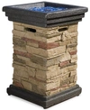 Noble House Esten Gas Fire Column In Beige