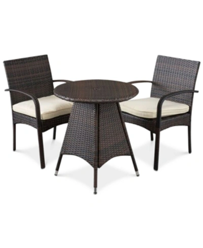 Noble House Chiese 3-pc. Bistro With Cushions In Brown
