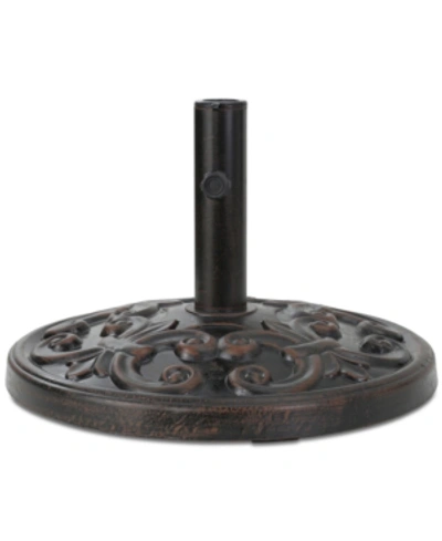 Noble House Marcos Outdoor Umbrella Base In Dark Bronze