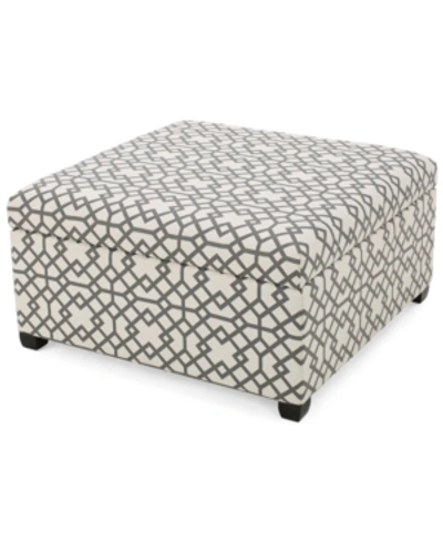 Noble House Jacen Ottoman In Grey