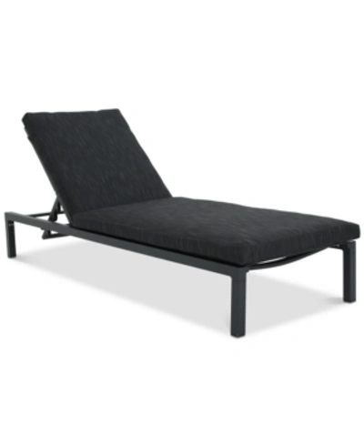 Noble House Torres Outdoor Chaise Lounge In Dark Grey