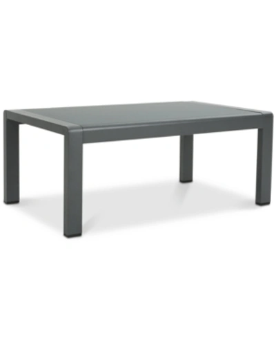 Noble House Madrid Outdoor Coffee Table In Grey