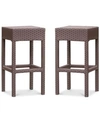 Noble House Holtan Backless Bar Stool (set Of 2) In Brown