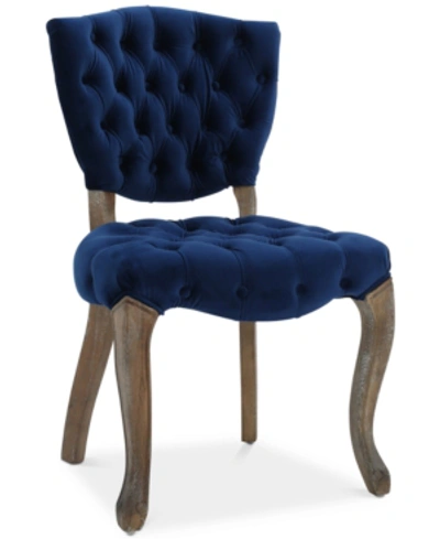 Noble House Lorman Dining Chair (set Of 2) In Navy Blue