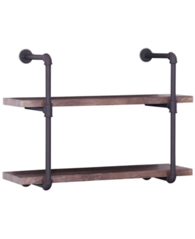 Noble House Torin 2-tier Wall Shelf In Brown