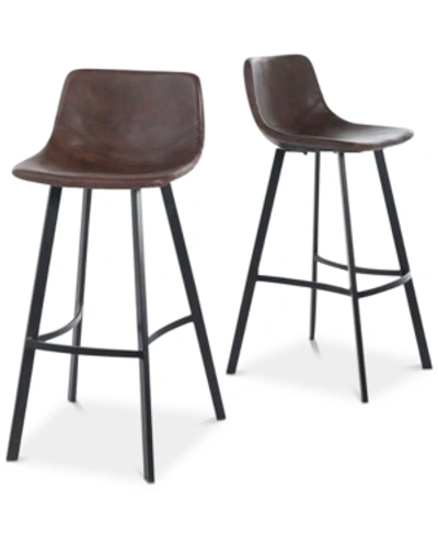 Noble House Ressen Bar Stool (set Of 2) In Snakeskin