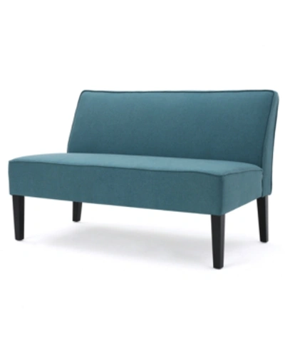 Noble House Jadine 50" Loveseat In Dark Teal