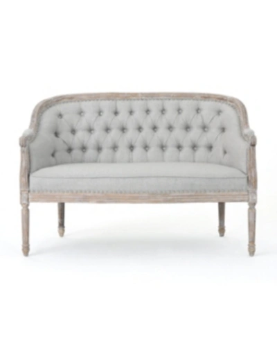 Noble House Faye 50" Loveseat In Light Grey